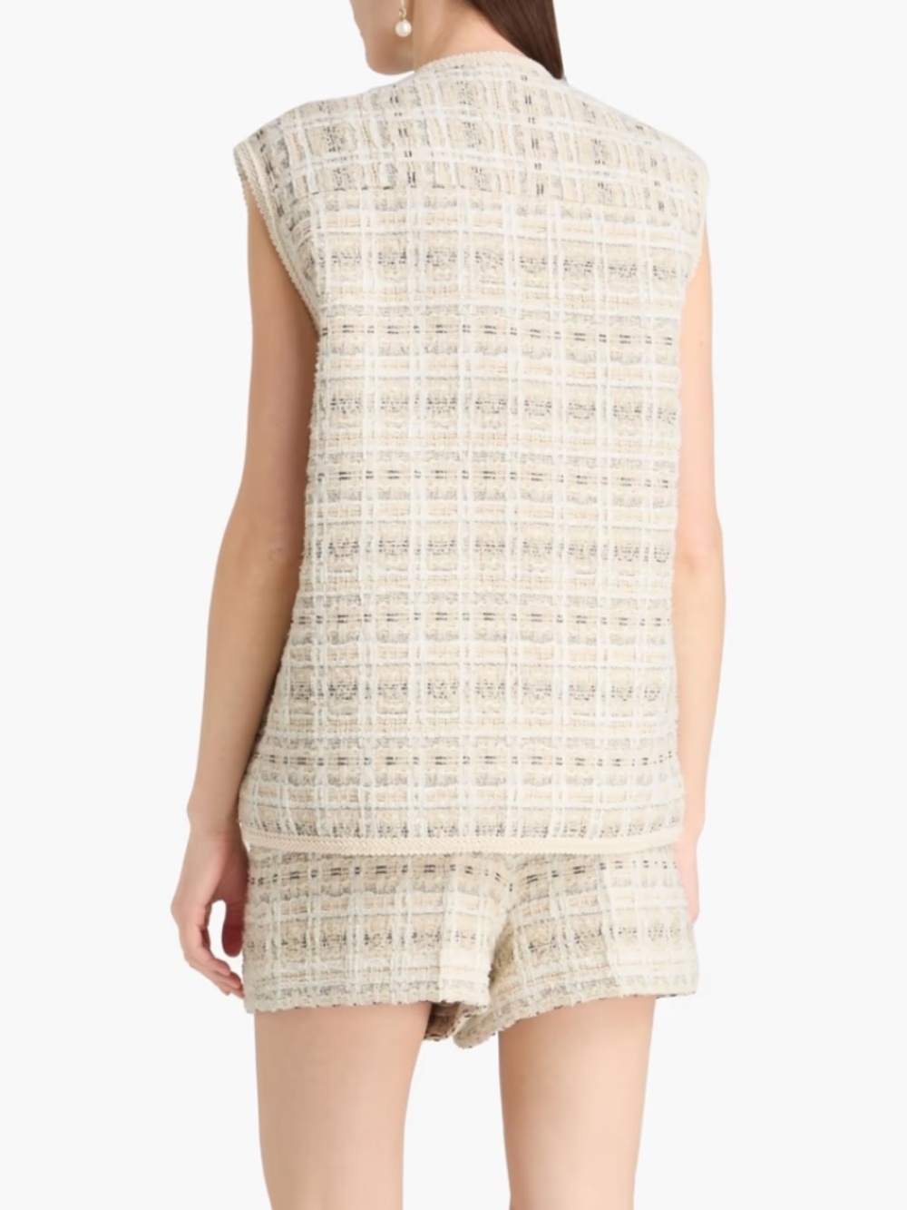 Camelia Sleeveless Tweed Jacket and Cam Tweed Shorts - Picture 2 of 15